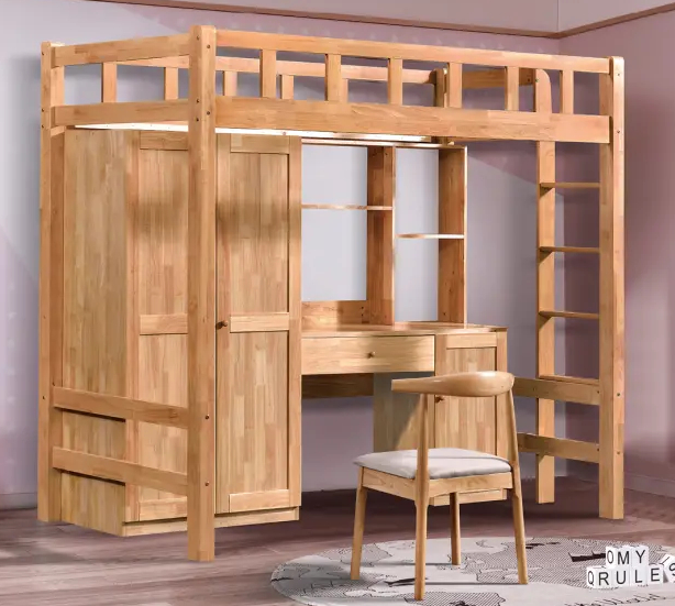 實木組合床